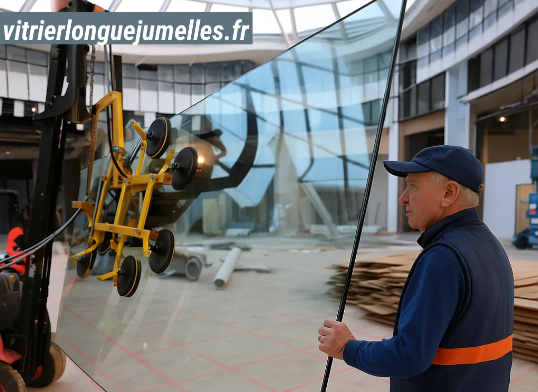 Remplacement de vitrine magasin Longué-Jumelles